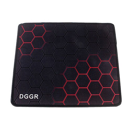 DGGR small Mouse Pad Classic hexagon graphics Gaming Mouse pad Anti-slip Natural Rubber with Locking Edge Gaming Mouse Mat: RED