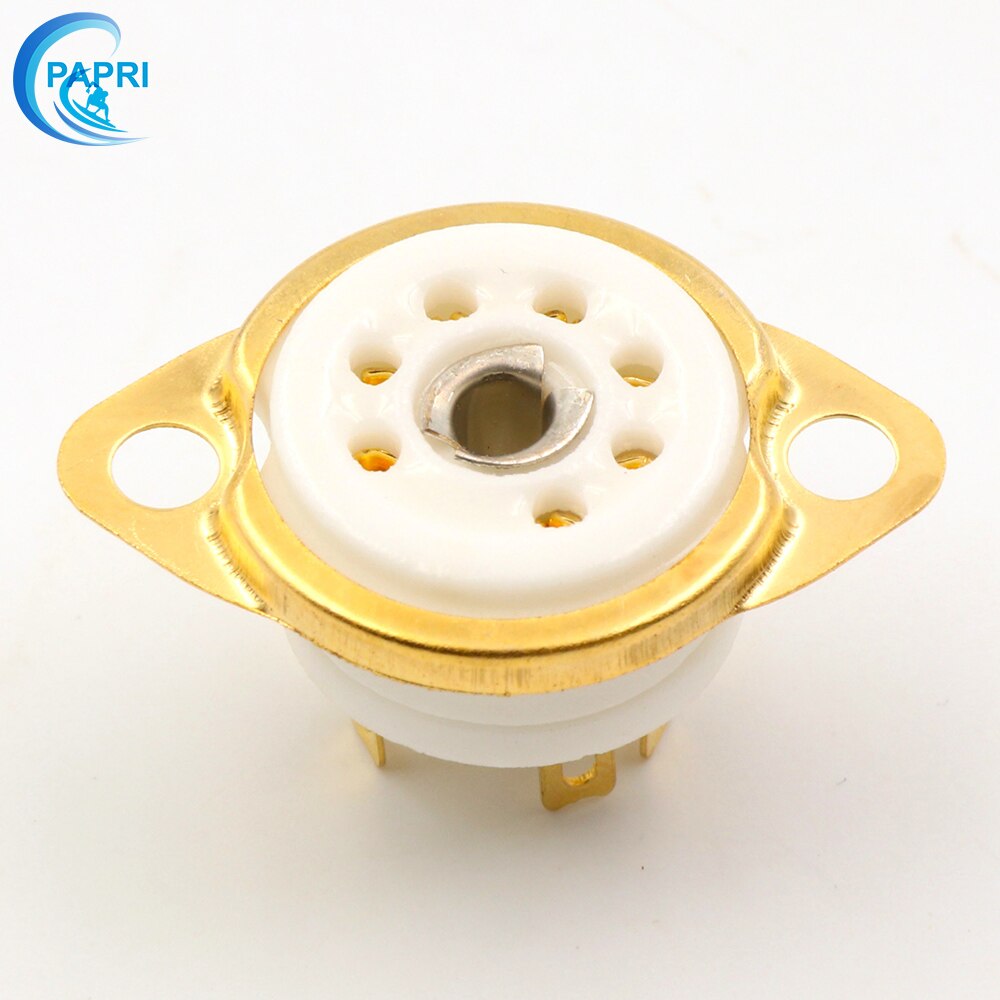 PAPRI 10PCS Chassis Mount ceramics 7pin Gold Plated Vacuum Tube Socket For 6J1 6J2 6J3 6J4 6J5 6Z4 EAA91 EC92 6A2 WY1 6H2 etc: GZC7-F-G