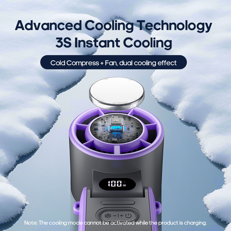 KINSCOTER-ventilador portátil plegable para exteriores, miniventilador Turbo de alta velocidad, recargable, 3600mAh, 100 niveles, Control libre