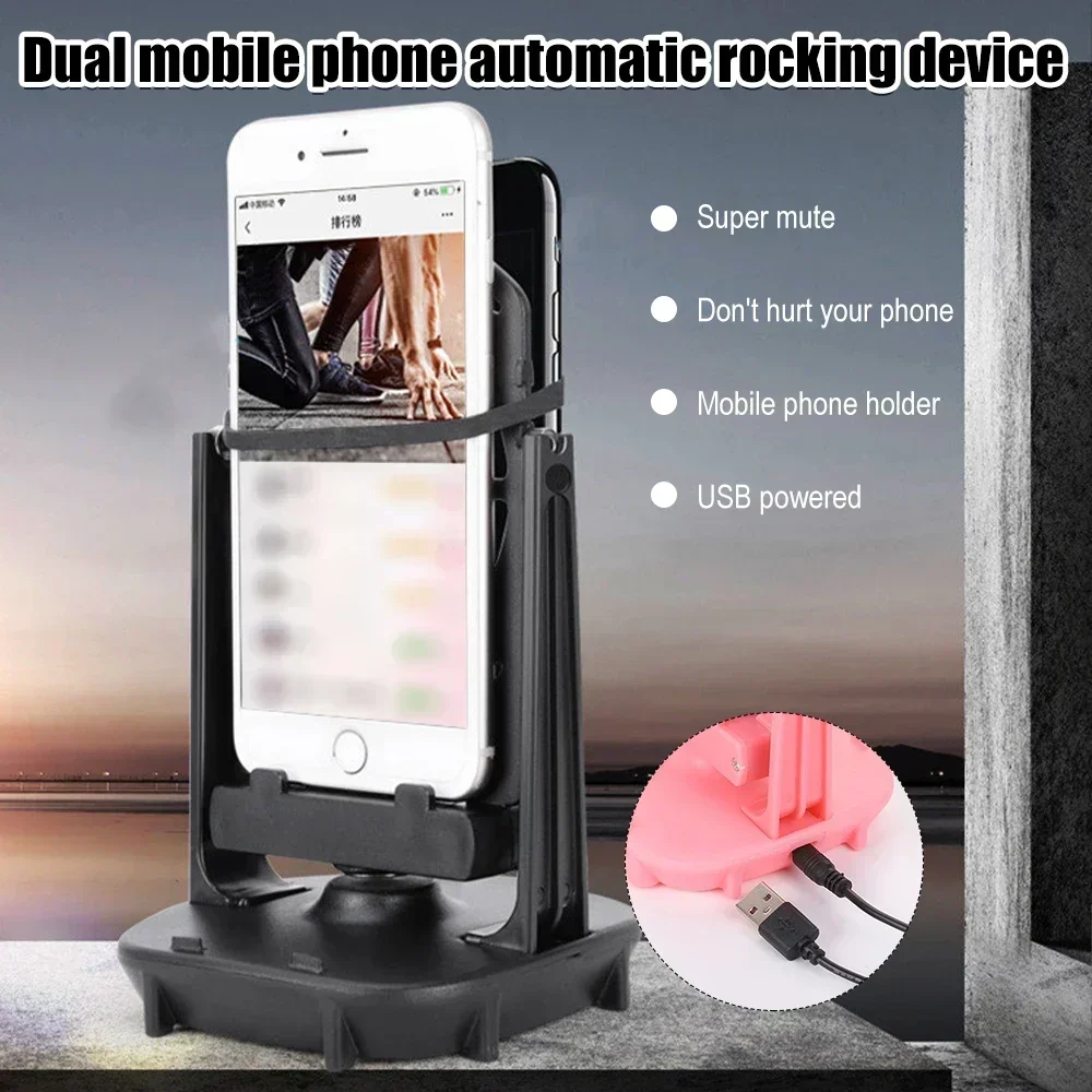 Balanço automático shake telefone wiggler dispositivo registro passo artefato escova de movimento passo pedômetro titular acessórios suporte do telefone móvel