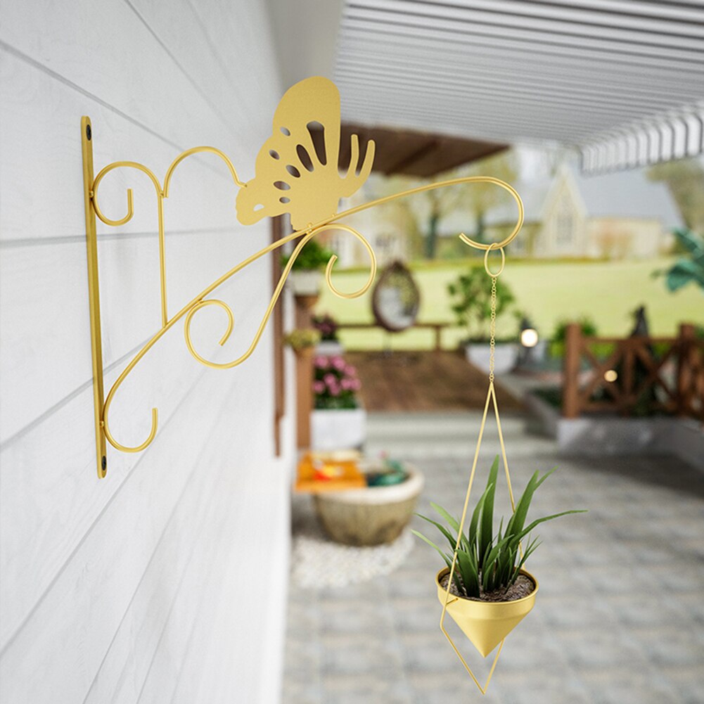 Praktische Plant Stand Houder Wall Mounted Iron Art Bloempot Haken Kandelaar Huis Balkon Hanger Tuin Decoraties