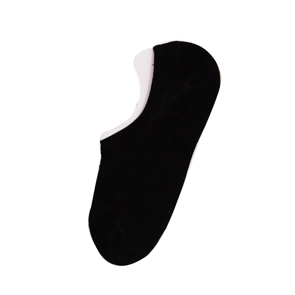 10 /5 /1 par sommer forår low cut ankel herrestrømper åndbare solid mesh mandlige bådstrømper sorte hvide grå sportsokker: Sort stil 3 / 5 par