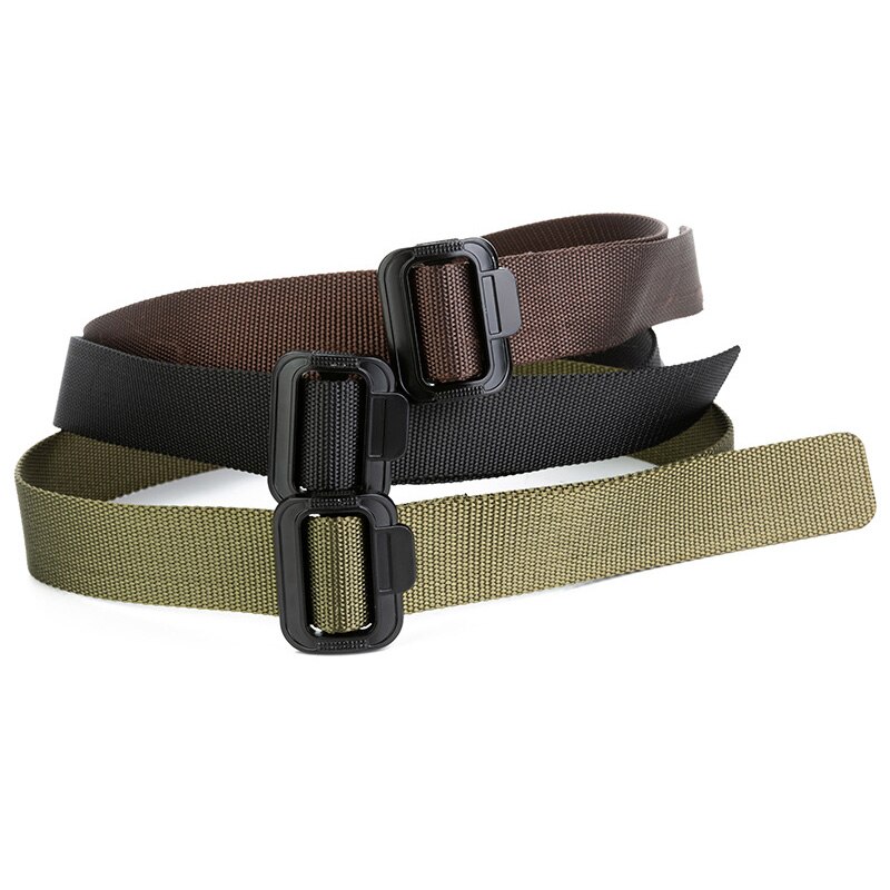 Unisex riem canvas gladde gesp damesriem slijtvaste casual herenriem jeugd student riem