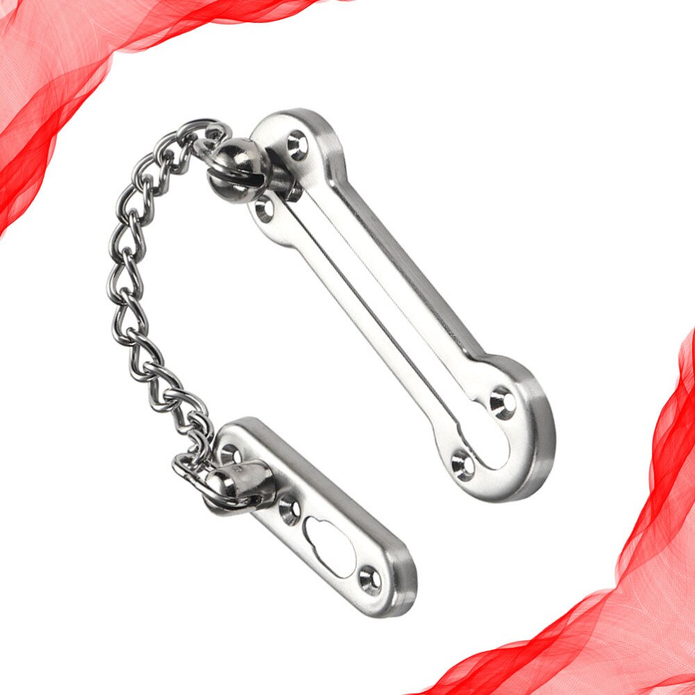 1pc Door Lock Chain Durable Stainless Steel Anti-theft Window Door Deduction Lock for Dormitory Apartment House
