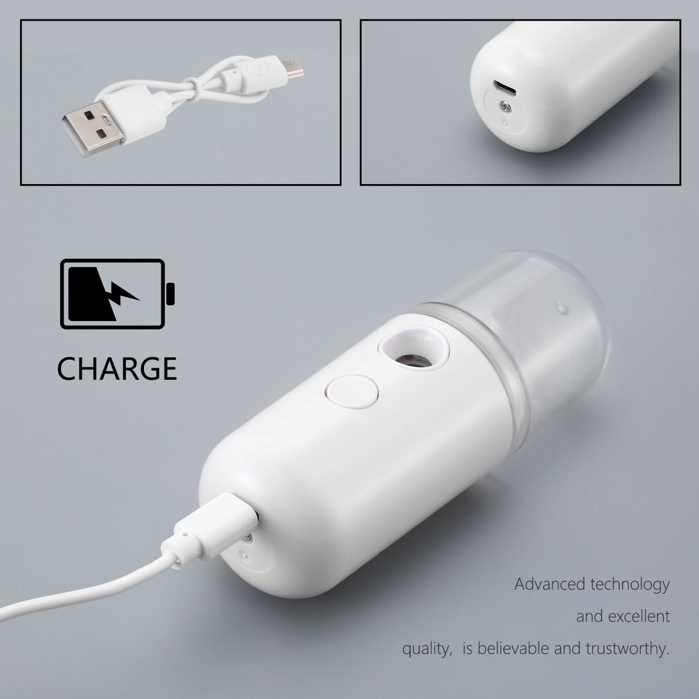 Portable Mini Mist Spray Facial Moisturizing USB Rechargeable Beauty Instrument Face Humidifier Daily Cooling Water Sprayer