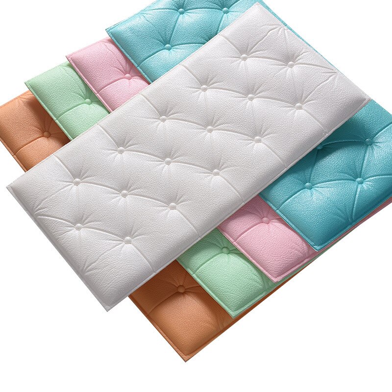 Self-adhesive 3D Wall Sticker on The Bedside Anti-collision Soft Package Wall Surrounding Thick Pad Waterproof Wall Panel