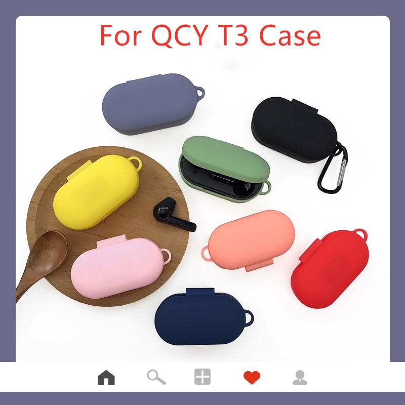 Silicone Oortelefoon Case Voor QCYT3 Case Shockproof Bluetooth Draadloze Beschermende Cover Skin Accessoires Voor Qcy T3