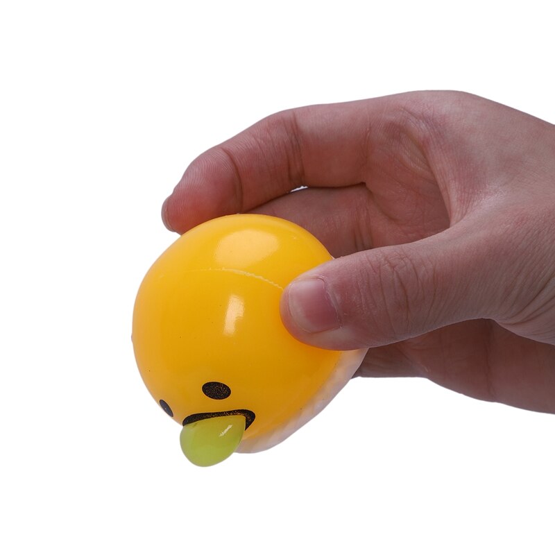 Squishy Vomitive Eigeel Anti Stress Reliever Fun Geel Lui Ei Joke Speelgoed Bal Ei Squeeze Grappig Speelgoed