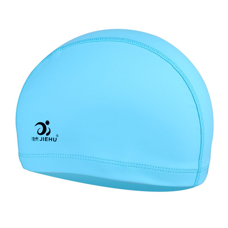 Casquette de natation pour Sports aquatiques, cheveux longs, Super élastique, utilisé pour femmes et hommes adultes: Light Blue