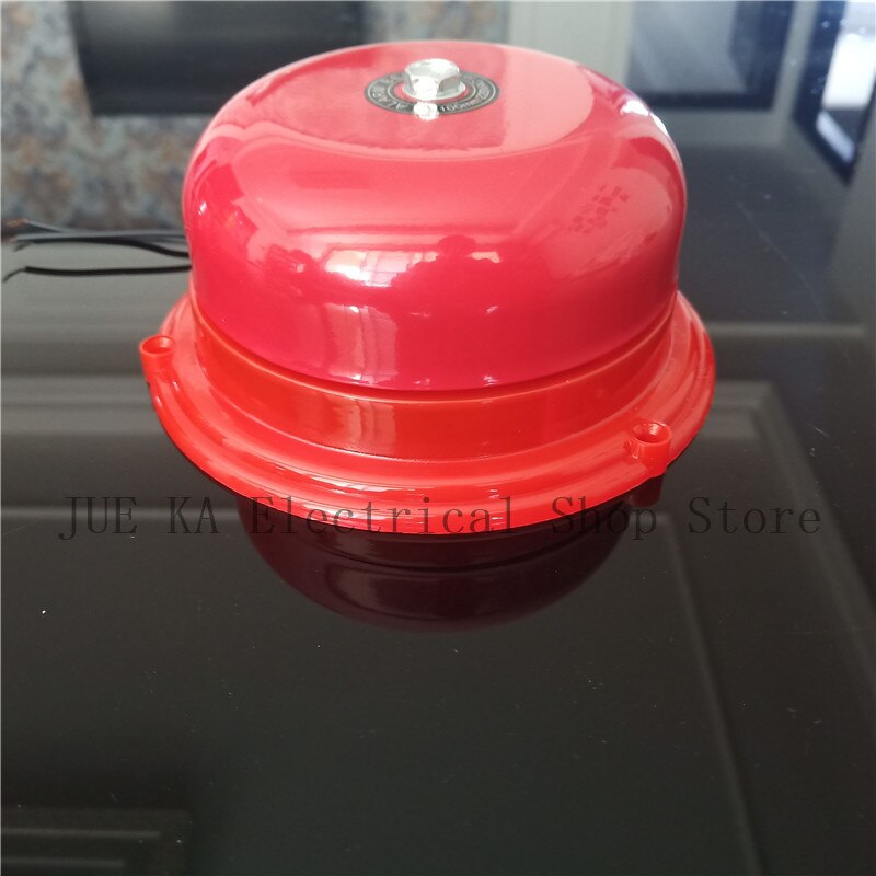 AC 220V 100mm 4 inch Dia Schools Fire Alarm Round Shape Electric Bell Red