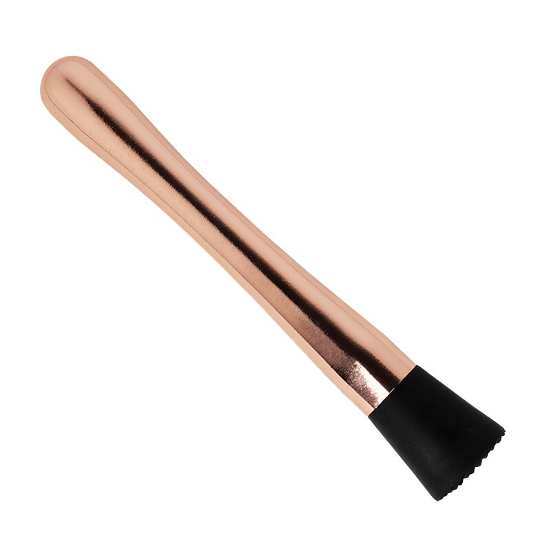 Cocktail Shaker Stainless steel Rose Gold Black Sliver Bar Spoons Cocktail Drink Mixer Muddler Ice Strainer: Rose Gold Muddler