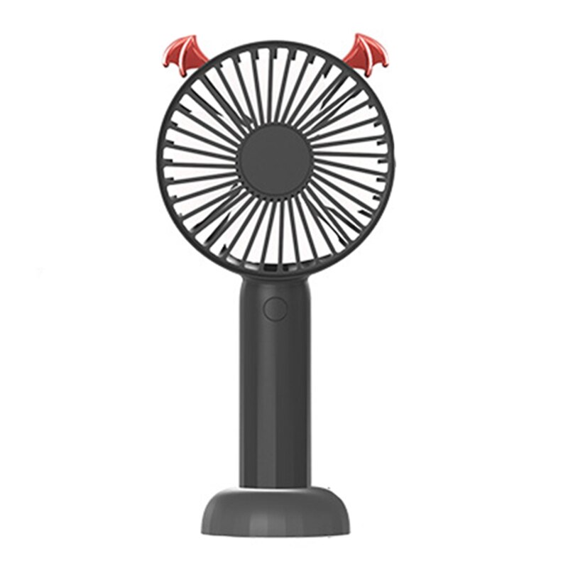 Portable Electric Fan Handheld USB Electric Fan Rechargeable USB Electric Fan Small Fan: Black