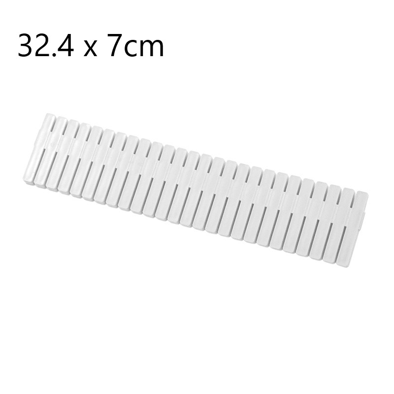 1 ensemble réglable clins tiroir diviseur cloison rangement organisateur garde-robe placard séparateur pour sous-vêtements chaussettes ceinture bureau: Gris clair
