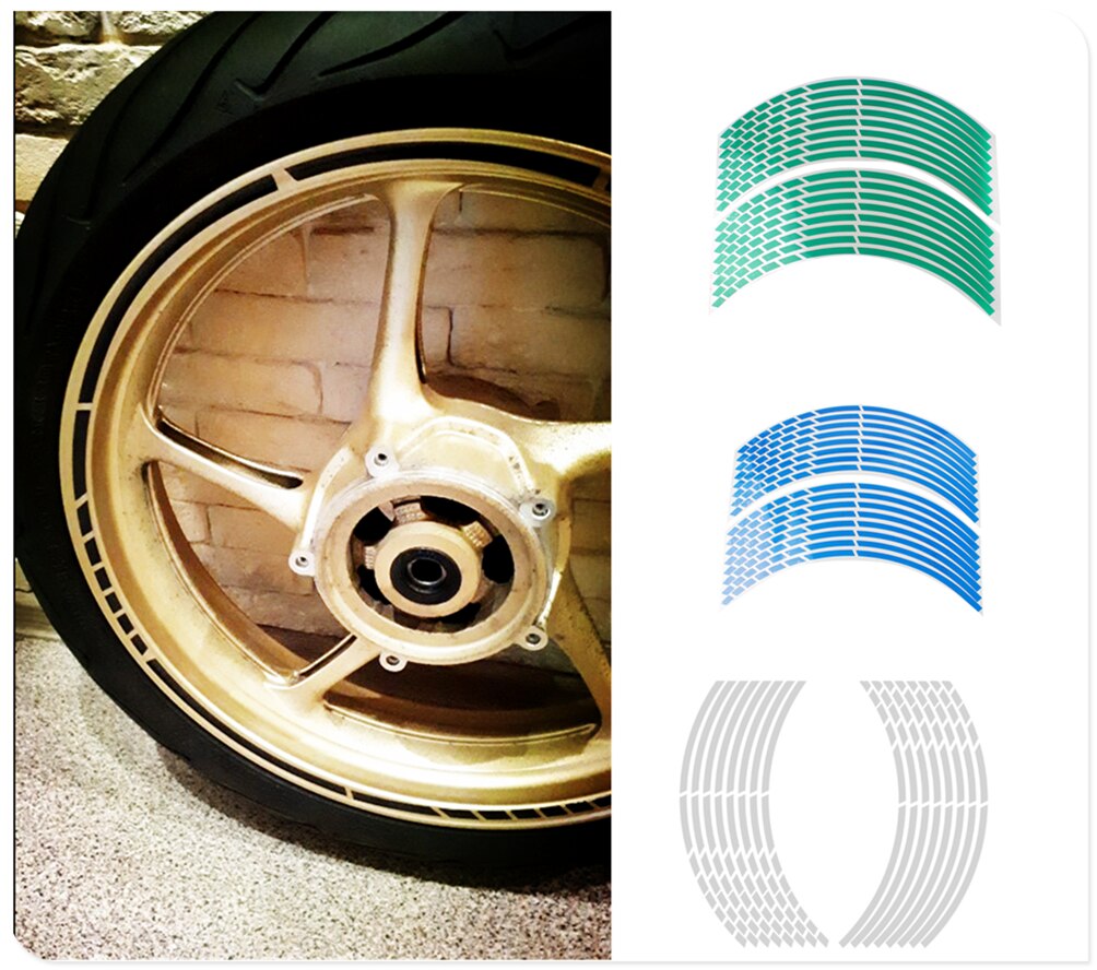 Pegatina reflectante para rueda de coche en forma de motocicleta, para YAMAHA FZ-09, MT-09, SR, FZ6, FAZER, FZ6R, FZ8, MT-07, FZ-07, 17-18 pulgadas