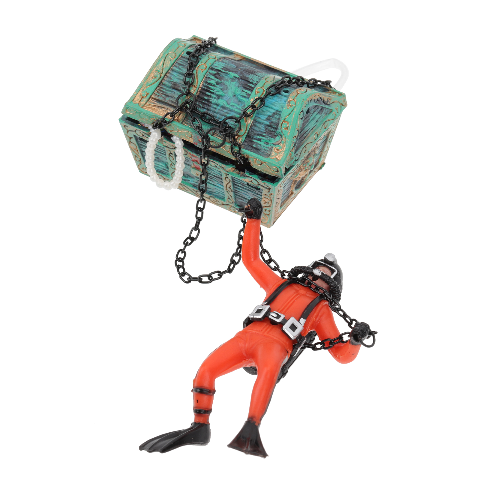 Unique Diver Modeling Fish Tank Adornment Aquarium Treasure Seeking Diver Decor