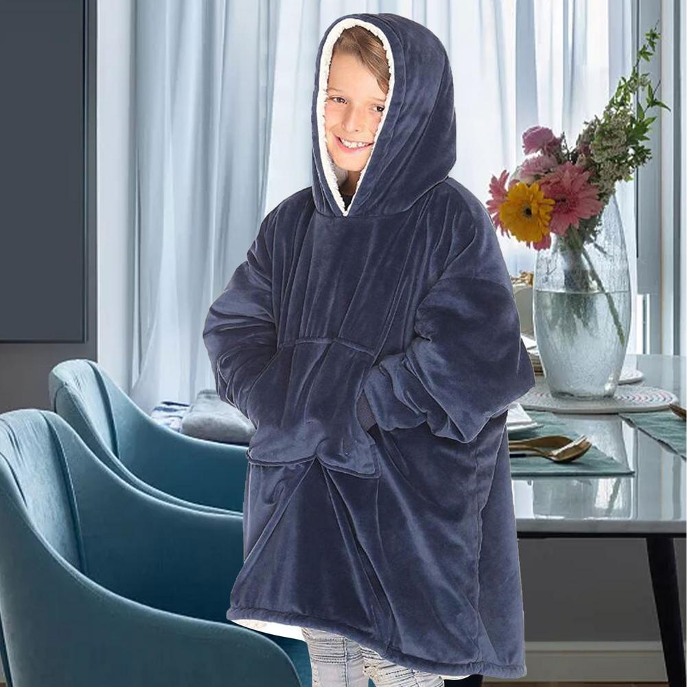 Tv fleece deken capuchon wintertrui voor kinderen dekens kinderbadjas bank gezellige deken warm