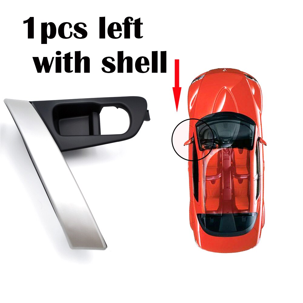 Manijas de puerta Interior de coche partes interiores de Color plata para Nissan Qashqai j10 2007, , , , , 12 13 14: left Handle shell