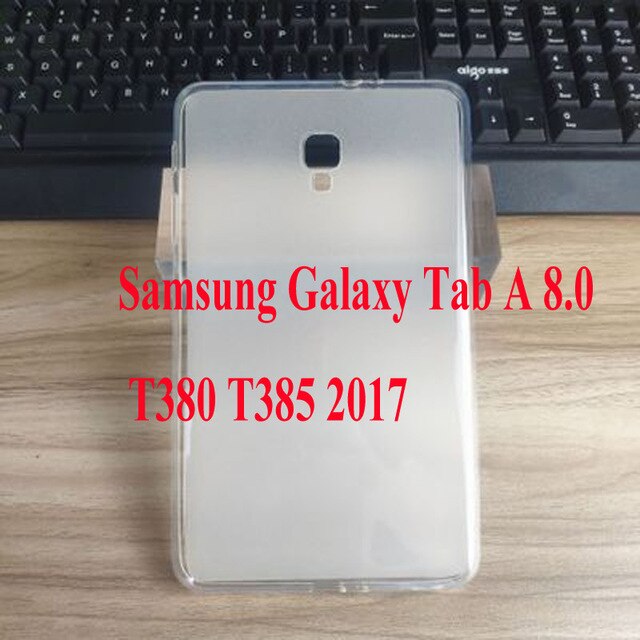 PU skórzane etui do Samsung Galaxy Tab A 8.0 2017 360 stopni obracanie pokrywa dla SM-T380 SM-T385 T380 T385 8.0 cal Case + film + długopis: TPU