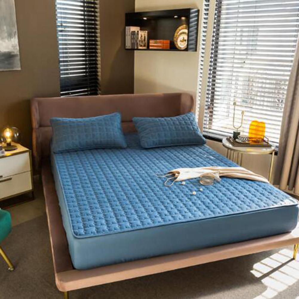 Quilted Fitted Mattress Pad Bedding Fitted Sheet Breatheable Bed Cover