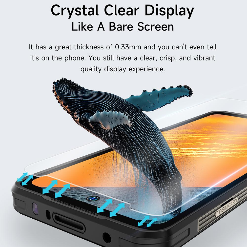 2 stuks/set ulefone armor 34 pro 27 26 25 24 23 22 mini 20 hd anti-vingerafdruk gehard glazen schermbeschermer krasbestendig glas