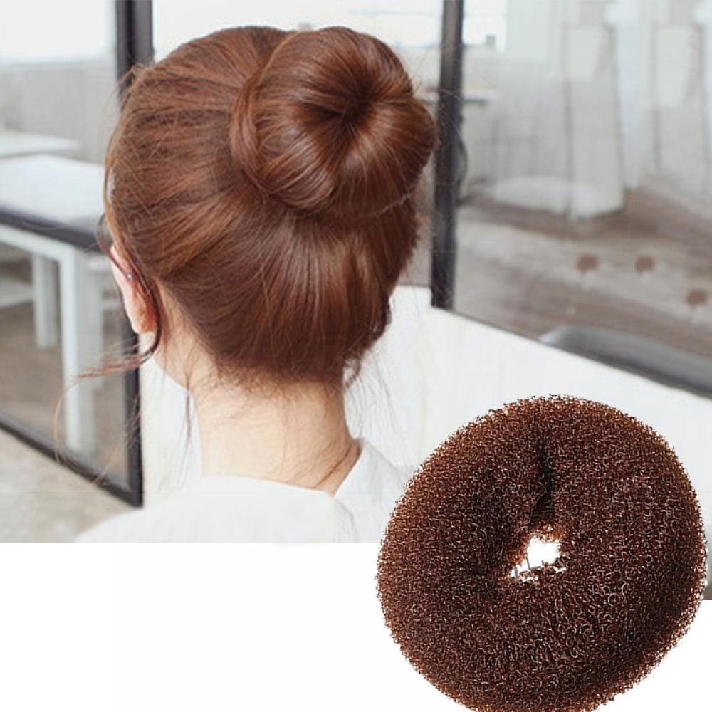 5 stk brun nyhed updo styling donut bolle ring shaper hår ring bolle kvinder børn piger hår styling værktøj