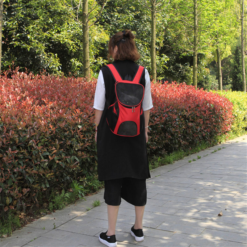 Bolsa portadora de Gato portátil para perros, malla transpirable, para viajes al aire libre, mascotas, mochila de doble hombro para perros pequeños