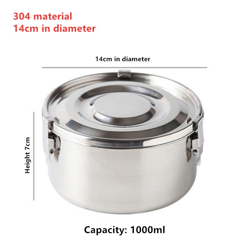 350-3000ML Microwave Lunch Box Food Grade 304 Stainless Steel Anti-leak Bento Box Strong Tightness Picnic Box For Fruits Snacks: Red