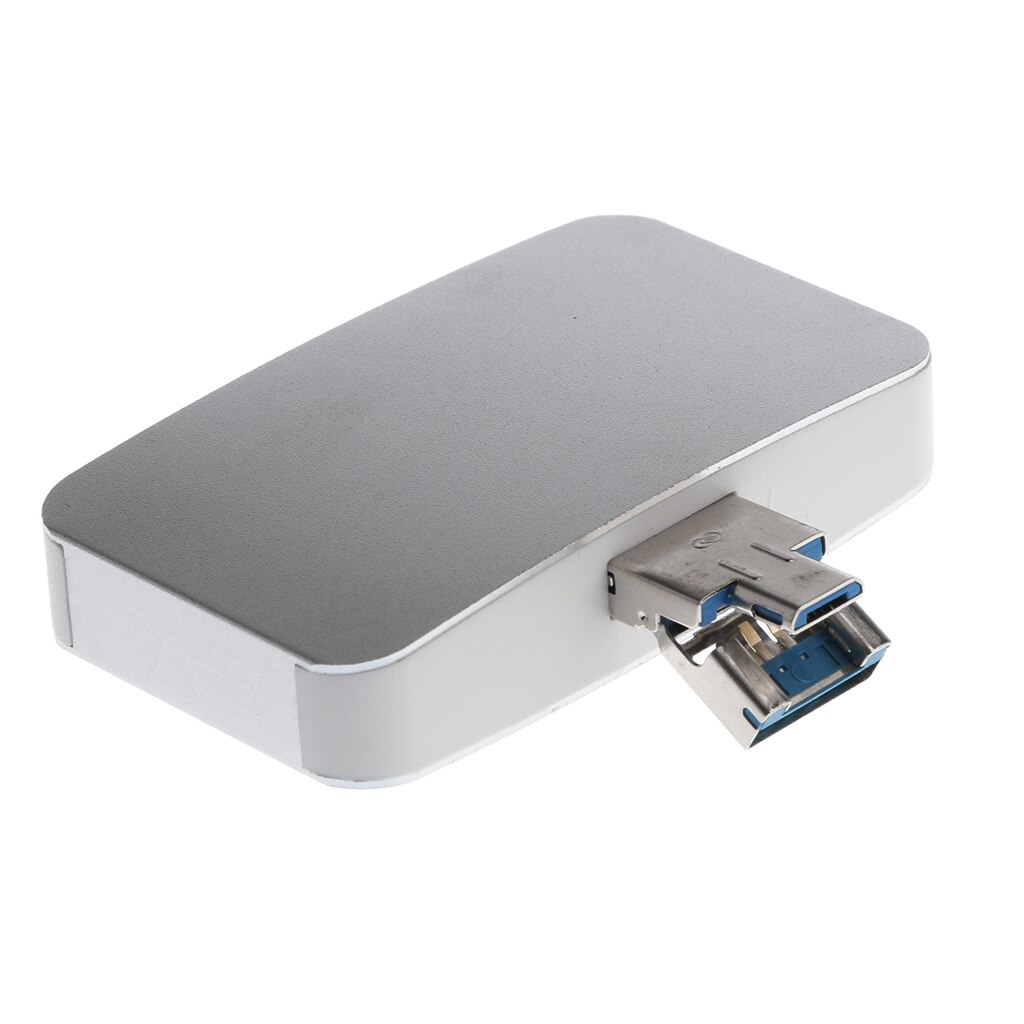 Dovewill USB3.0 Micro USB Combo USB HUB Card Reader with OTG for TF/SD Laptop Silver