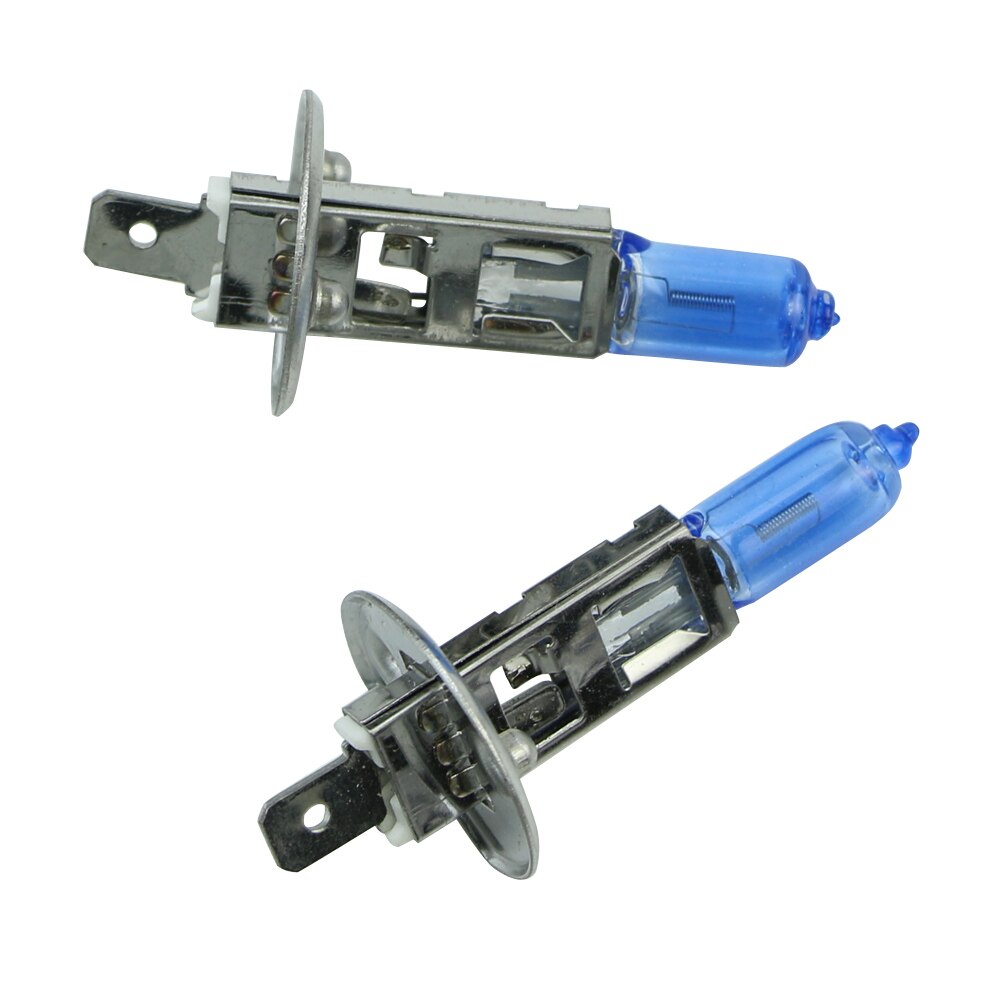 Lampes halogènes au gaz xénon H1, 2 ampoules blanches 55W 12V, 6000K