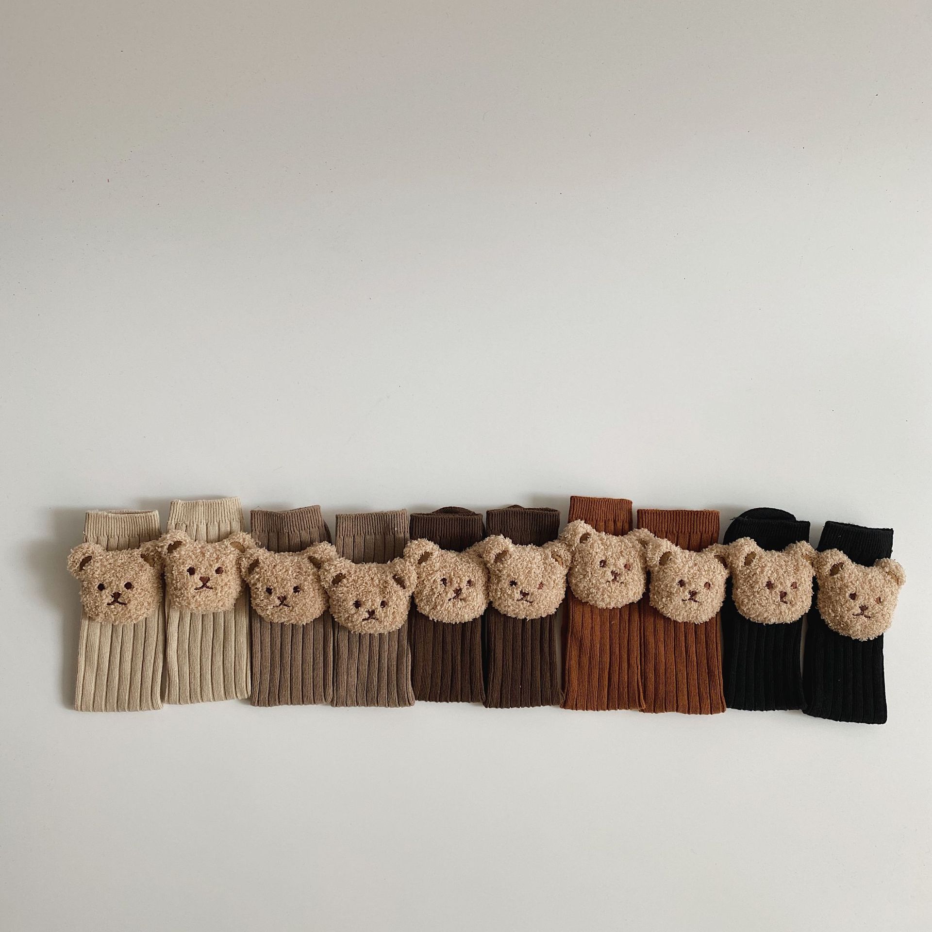 Baby Socks Kids Toddler Boys Knee High Long Soft Cotton Cute Bear Children Socks Baby Girl Socks 0 To 3 Years Spring Clothes