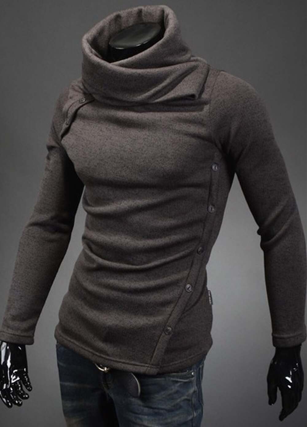Zogaa Brand Heren Truien Effen Kleur Dunne Wollen Trui Coltrui Plus Size Trui Mannen Mode Thermische Lange mouw