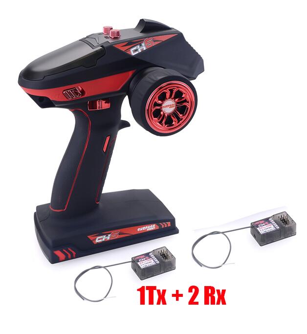 Surpass Hobby 2.4G 6CH Super Response Radio System Transmitter with Receiver For RC Car Boat Tank Water skateboard: Red