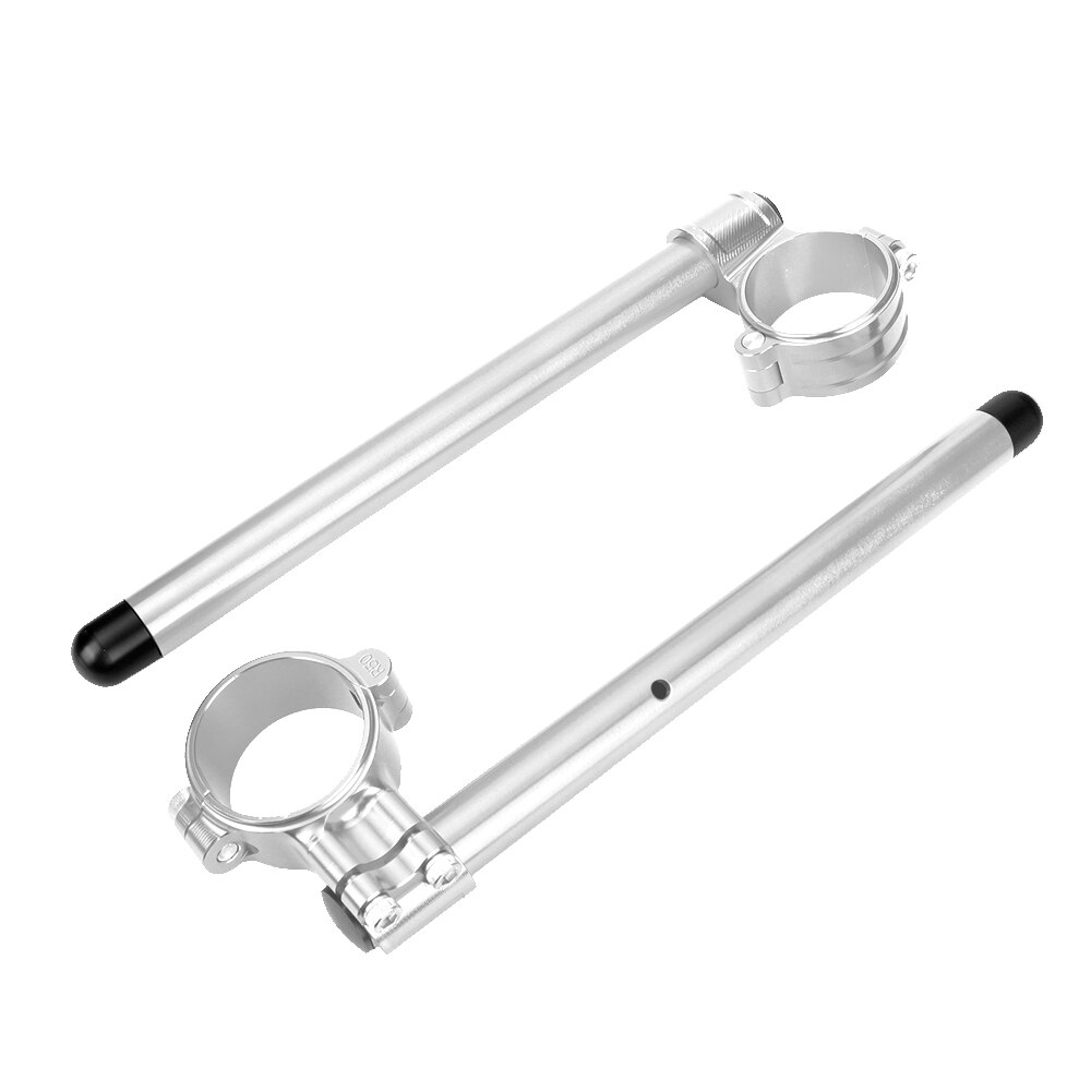 41mm For Triumph Thruxton to Racing Bike Handlebar Moto Adjustable Fork Handle bar Racer Motorcycle CNC Aluminum: 41-silver