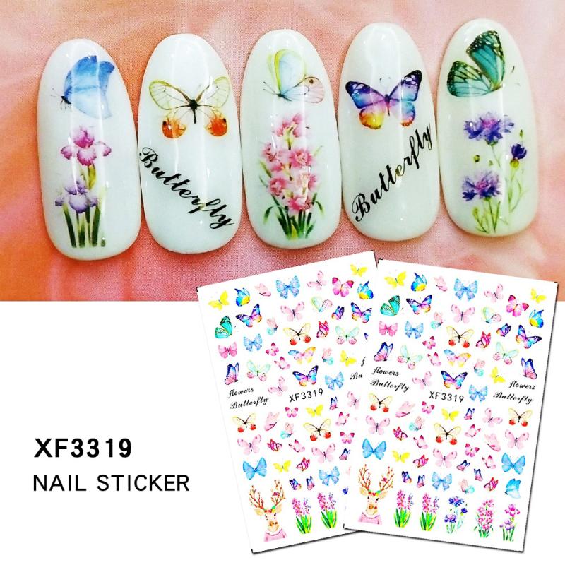 1 pièces belle papillon fantaisie 3D dos colle ongle décalcomanie décoration ongle Art ongle outil ongle ornement érable ongle autocollant: 05