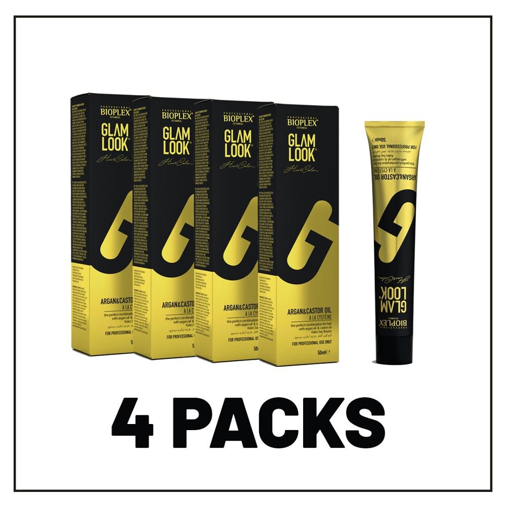 4 pakker bioplex glamlook hårfarge - "unik" kobberserie -