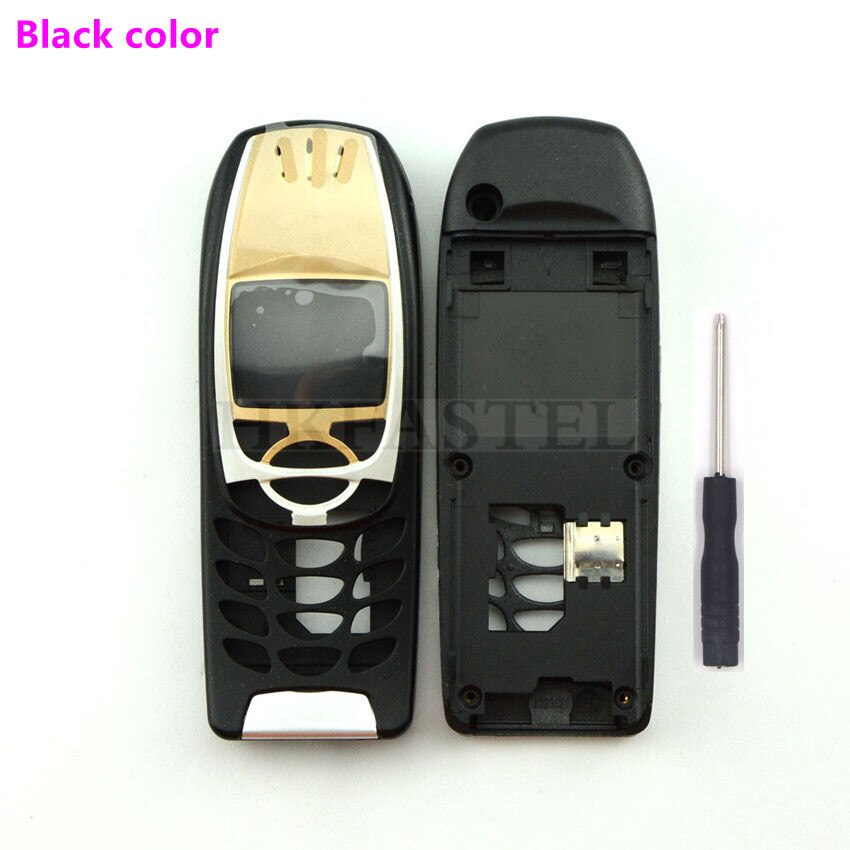 Brandnew Voor Nokia 6310 6310i Mobiele Telefoon 5A Behuizing Cover Case (Geen Toetsenbord) zwart Zilver Goud Bruin Gratis Tool