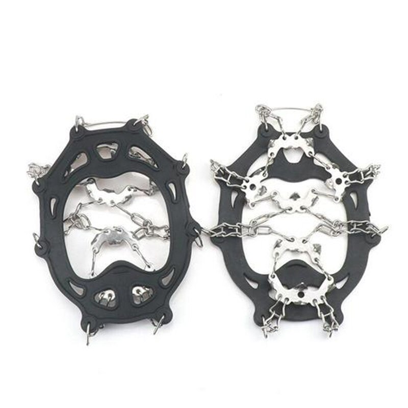 19 Teeth Claws Micro spikes Footwear Ice Traction System Crampons Non-slip Safe Camping & Hiking Accessories