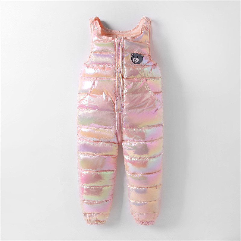 Winter Girls Boys Overalls 1-5 Years Autumn Baby Boy Girl Thick Warm Pants Kids Jumpsuit Children Ski Down Overalls