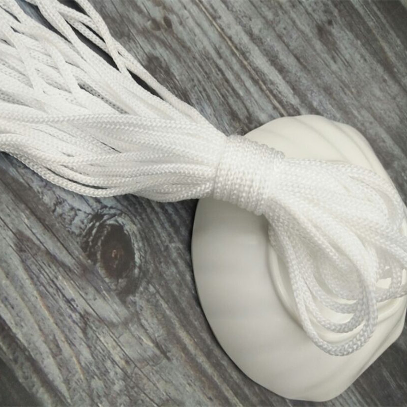 10meters 5mm nylon Rope Cords Craft Decorative Twisted Thread DIY handmade Accessories home Decoration Cord: white