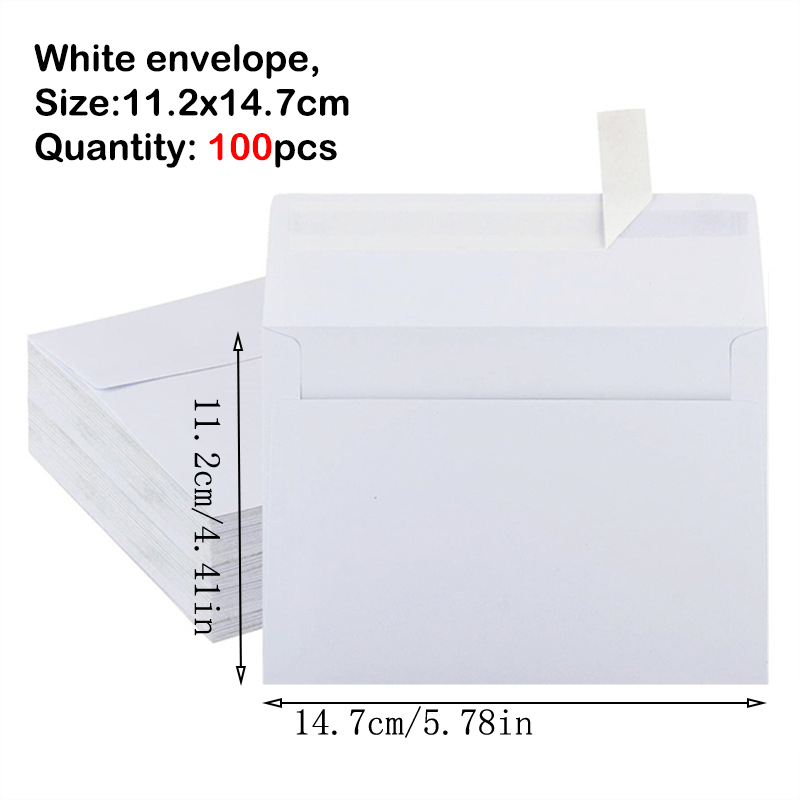 Envelopes Kraft Brown Paper 100pcs 184x134mm Autohesion Postcard Giftbox Packaging Storage Business Supplie Wedding Invitations: green