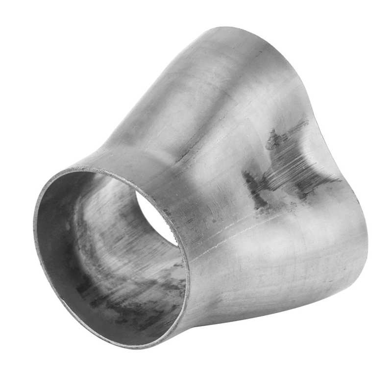 stainless pipe exhaust manifold 3 into 1 Exhaust Header Collector 1.75in Inlet 2.38in Outlet Universal for Car Modification