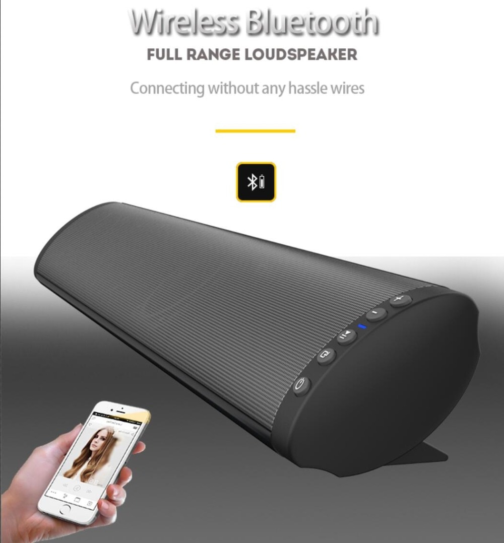Drahtlose Bluetooth 5,0 Soundbar Stereo Lautsprecher Leistungsstarke TV Heimkino Sound Bar mit Fernbedienung