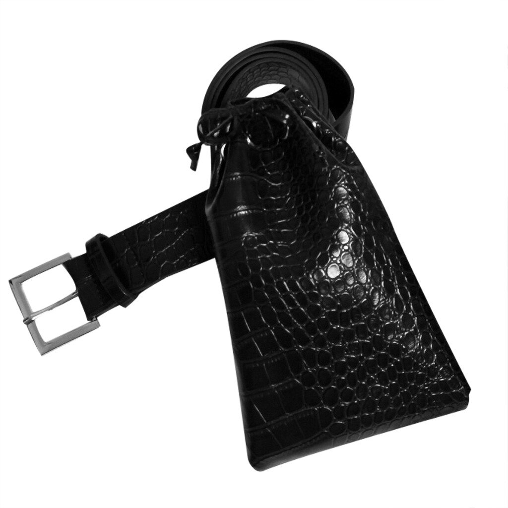 Serprntine Taille Tasche Frauen NEUE HEIßE Fanny Pack Leder Schlange Haut Casual Taille Gürtel Freeship Талия пакет: Black