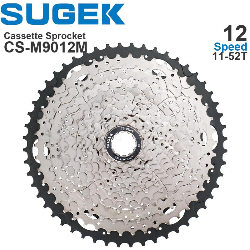 SUGEK 11/12/13 Speed Cassette Sprocket 50/52T DEORE M5100 M6100 CS-M9011 12 13 Colorful HG Steel/Al compatible K7 XT GX MTB: M9012M 52T