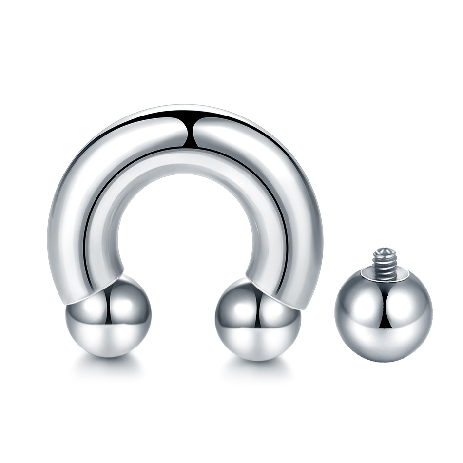 1 Stk/partij Staal Grote Grote Formaat Hoefijzer Ring Neus Piercing Oor Expander Bcr Hoop Earring Septum 12-00G mannelijke Intieme Lichaam Sieraden: Blauw