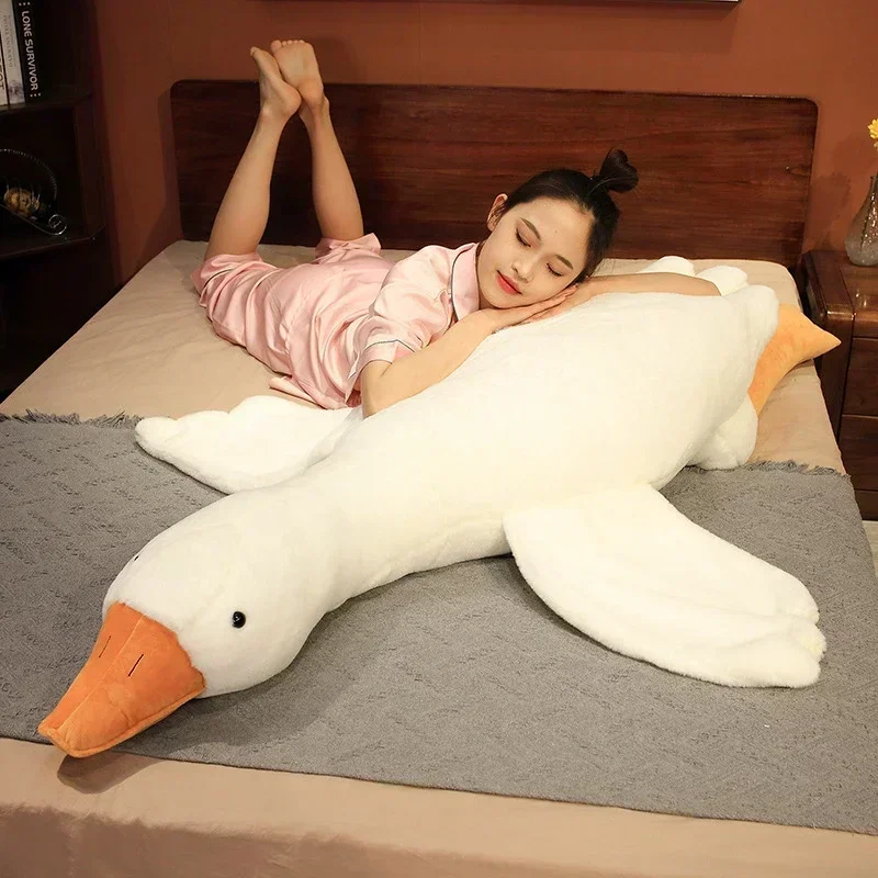 Almohada para dormir con lado de ganso enorme, bonita, 50-160cm, Animal relleno, almohada para dormir, compañero de clase, novia, de cumpleaños, de Festival: 50X30CM