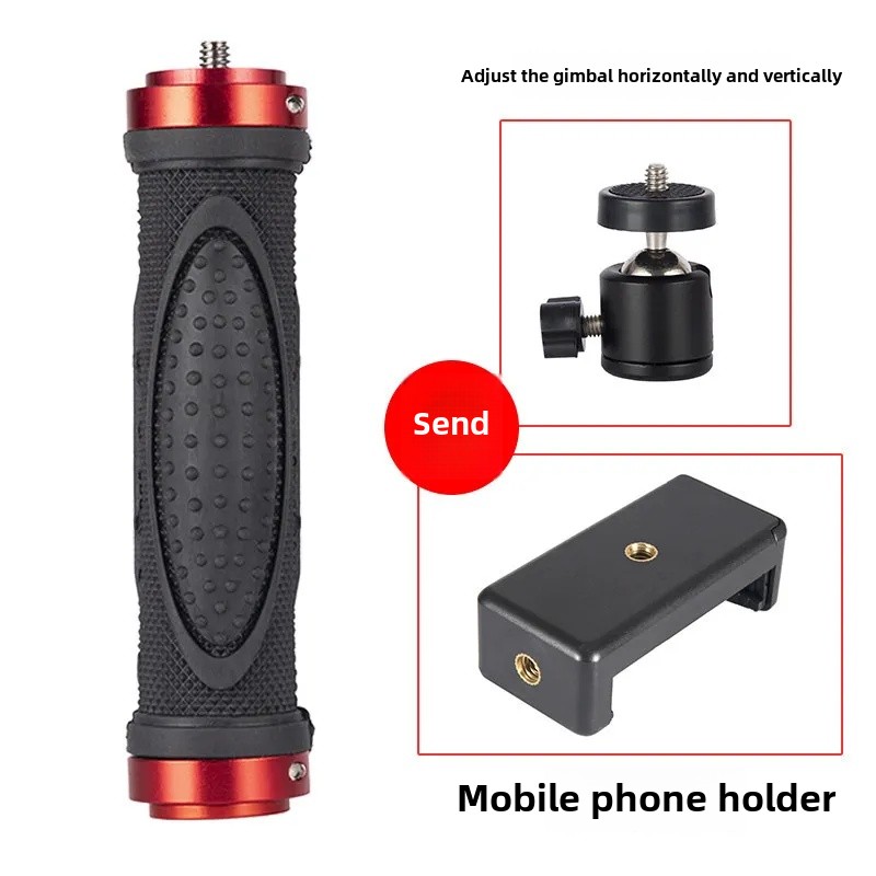 Handheld Stabiele Selfie Stick Stand Live-uitzending Snelle Hand Dual Machine Positie Clip Hoofd Accessoire Universele Foto Nemen Naar: WHITE