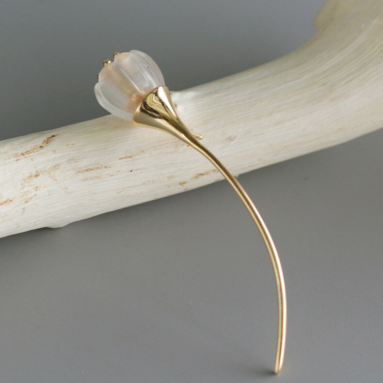 Natur 925 brosche aus sterlingsilber mit roter korallenblume für damenschmuck: Goldkristall