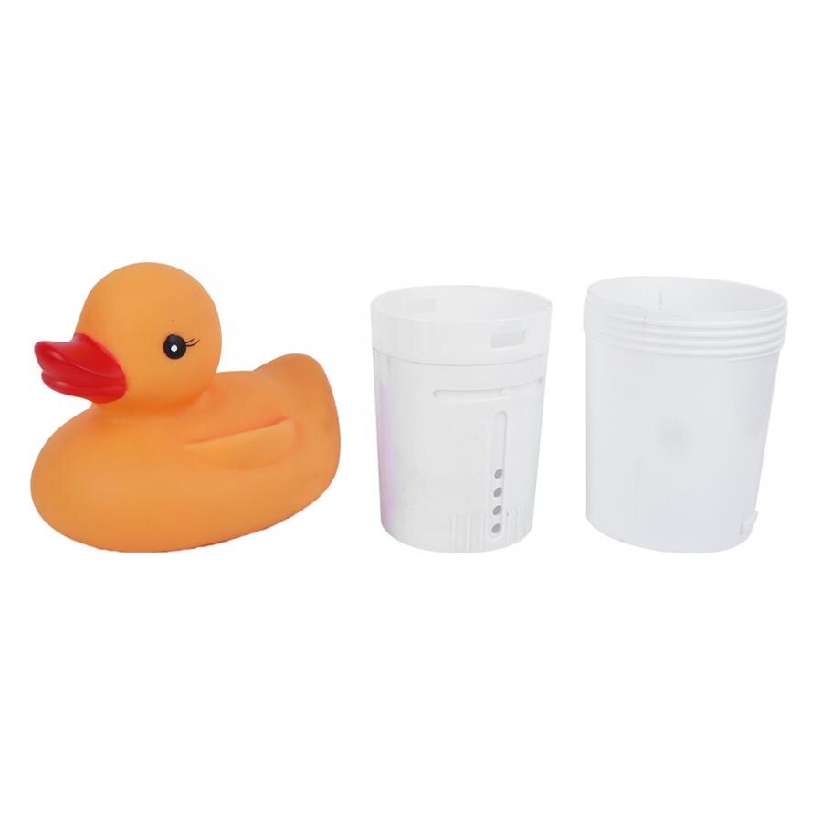 Dispensador químico con forma de pato para piscina, dispensador de cloro flotante para tableta 3in