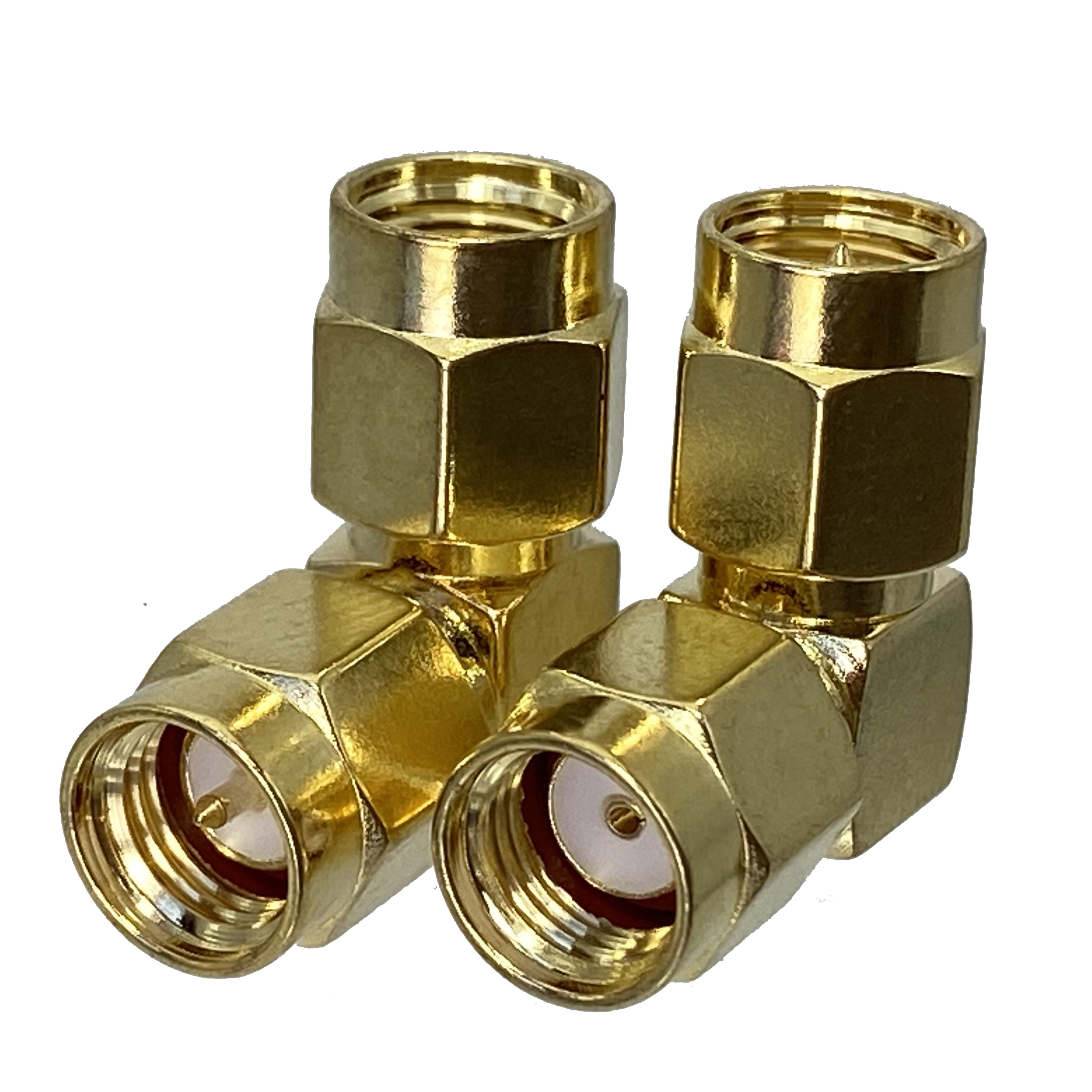 Sma rp sma adapter, sma hane hona rp-sma hane hona antennkontakt, sma kopplare rak 90 graders rf koaxialadapter 50 ohm: Himmelsblå